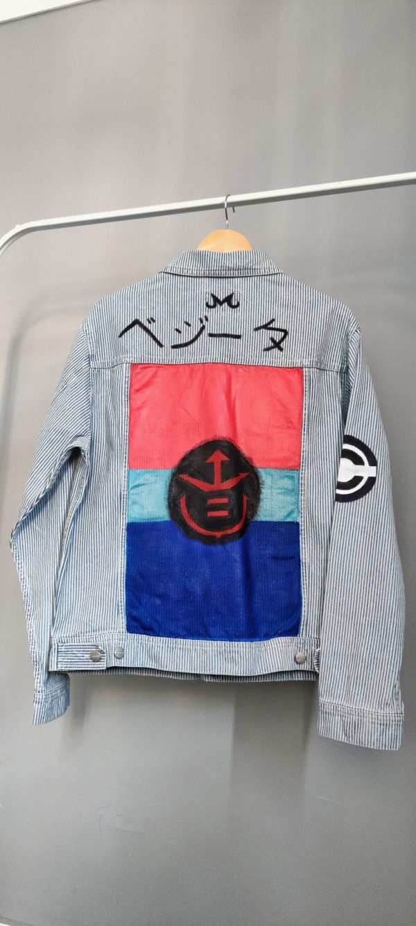 Hand-painted Prince Vegeta Denim jacket