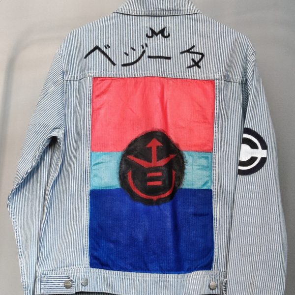 Hand-painted Prince Vegeta Denim jacket