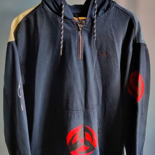 Hand-painted Naruto Hokage Denim Jacket Hoodie