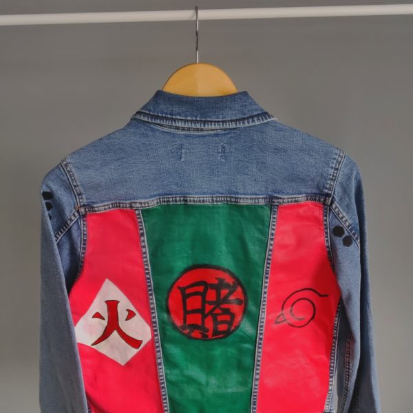 Hand-painted Naruto Hokage denim jacket