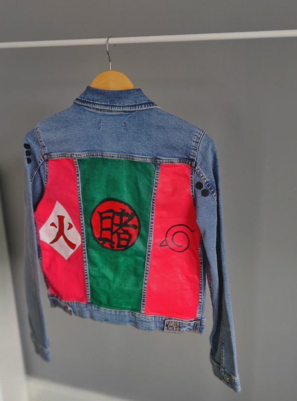 Hand-painted Naruto Hokage denim jacket