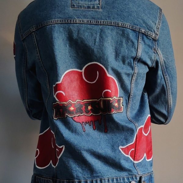 Hand-painted Akatsuki Denim Jacket