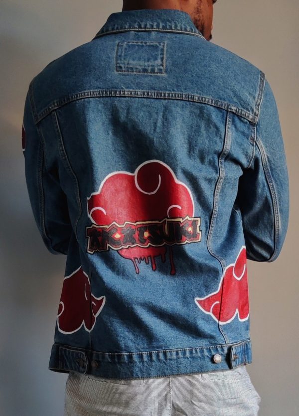 Hand-painted Akatsuki Denim Jacket