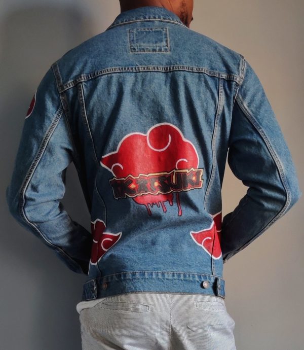 Hand-painted Akatsuki Denim Jacket