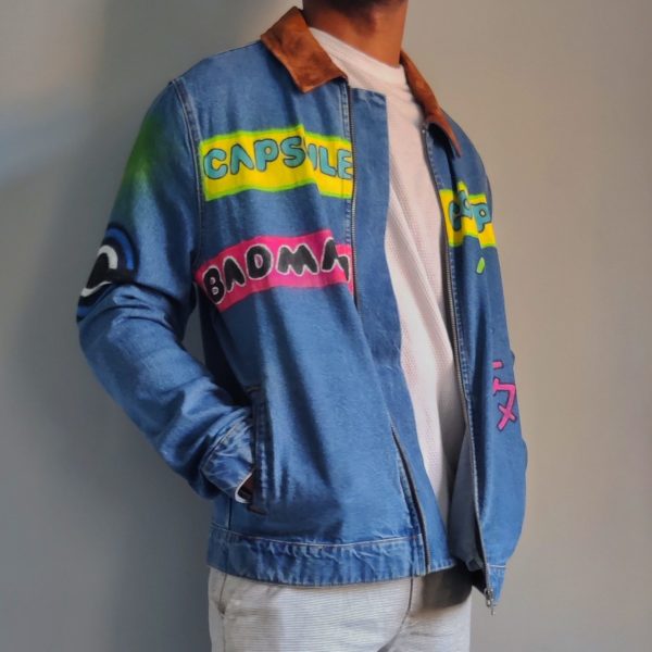 Hand-painted Prince Vegeta Denim jacket