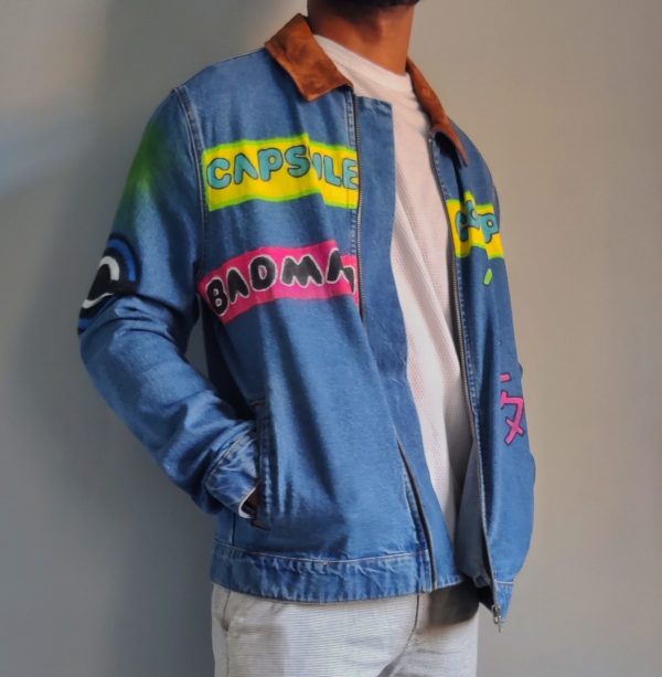 Hand-painted Prince Vegeta Denim jacket