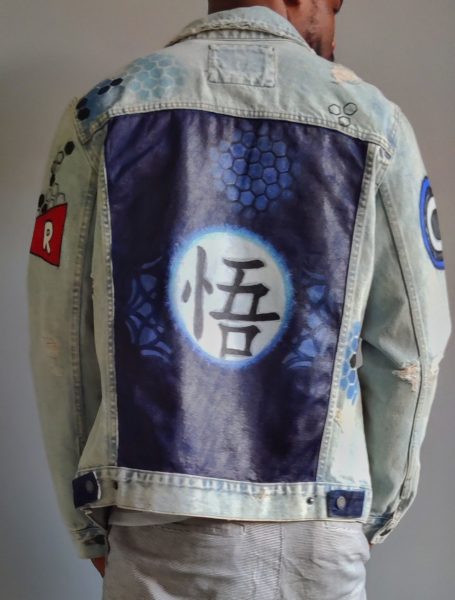 Hand-painted Goku Denim Jacket