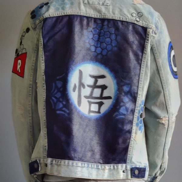 Hand-painted Goku Denim Jacket