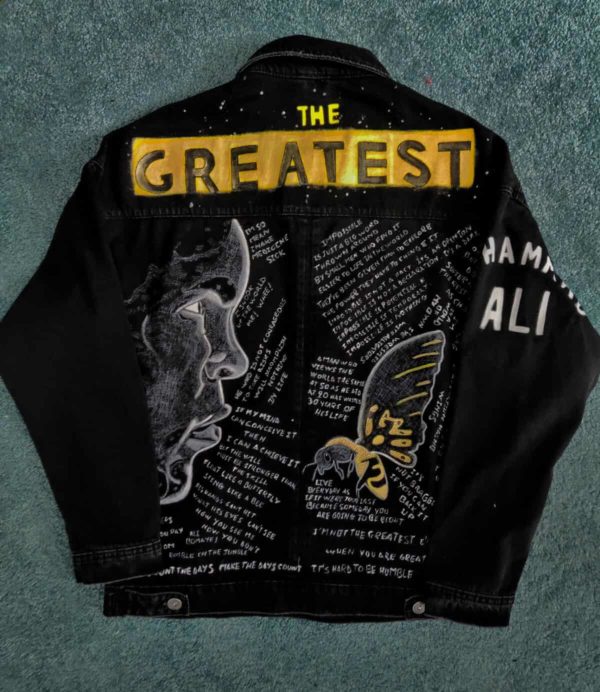 Hand-painted Ali the greatest denim jacket