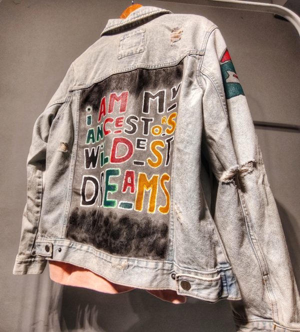 Hand-painted i am my ancestors wildest dreams Denim jacket