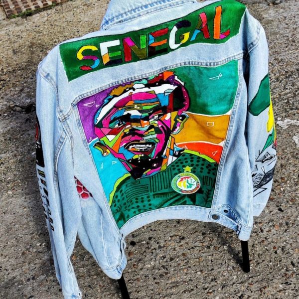 Hand-painted Sadio mane denim Jacket