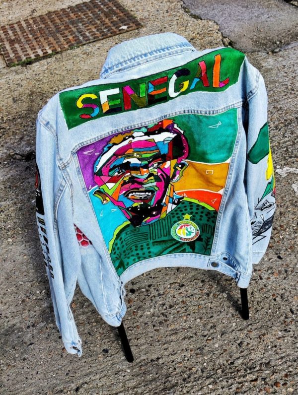 Hand-painted Sadio mane denim Jacket