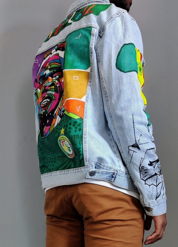 Hand-painted Sadio mane denim Jacket